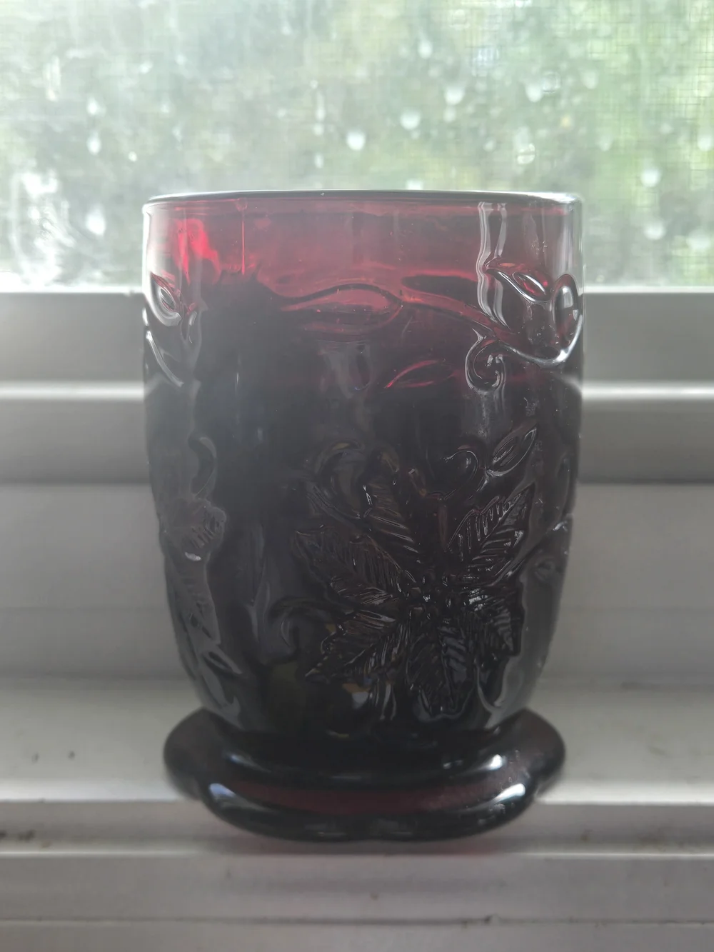 Vintage Princess House Deep Ruby Glass Votive